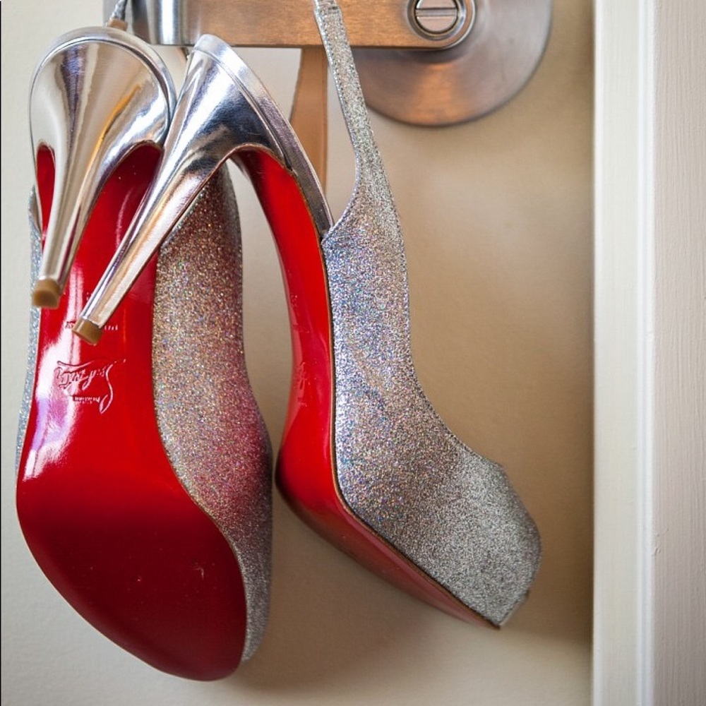 Christian Louboutin N Prive  Glitter Heel.